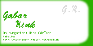 gabor mink business card